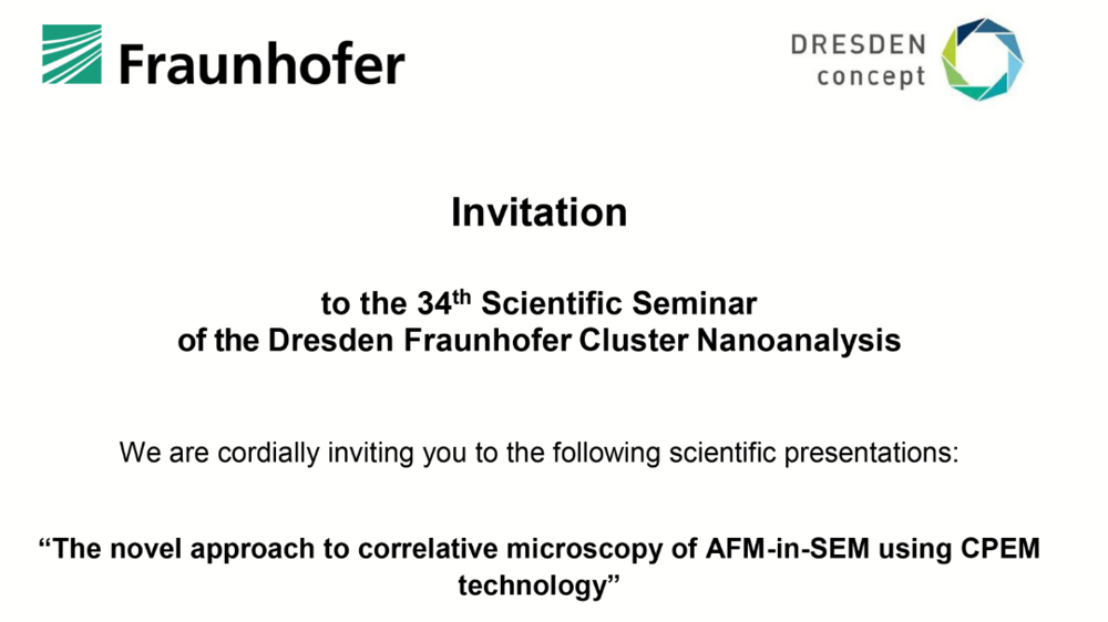 Invitation to Seminar of Fraunhofer Cluster