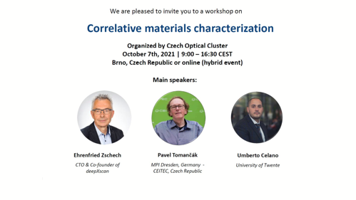 We invite you to Correlative material characterization workshop