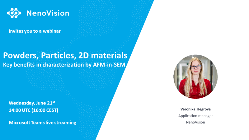 A webinar on the characterisation of Powders, Particles, and 2D materials by AFM-in-SEM