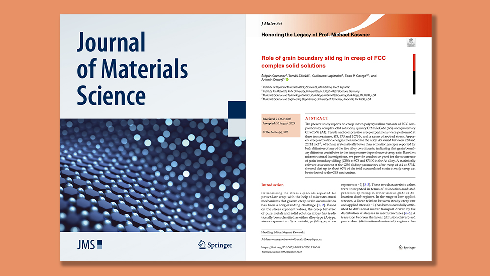 LiteScope Contributes to Study on Creep Behavior and Microstructure Evolution in Advanced Alloys