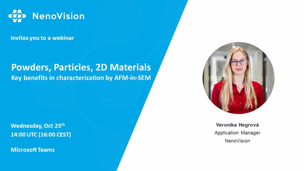 A webinar on the characterisation of Powders, Particles, and 2D materials by AFM-in-SEM